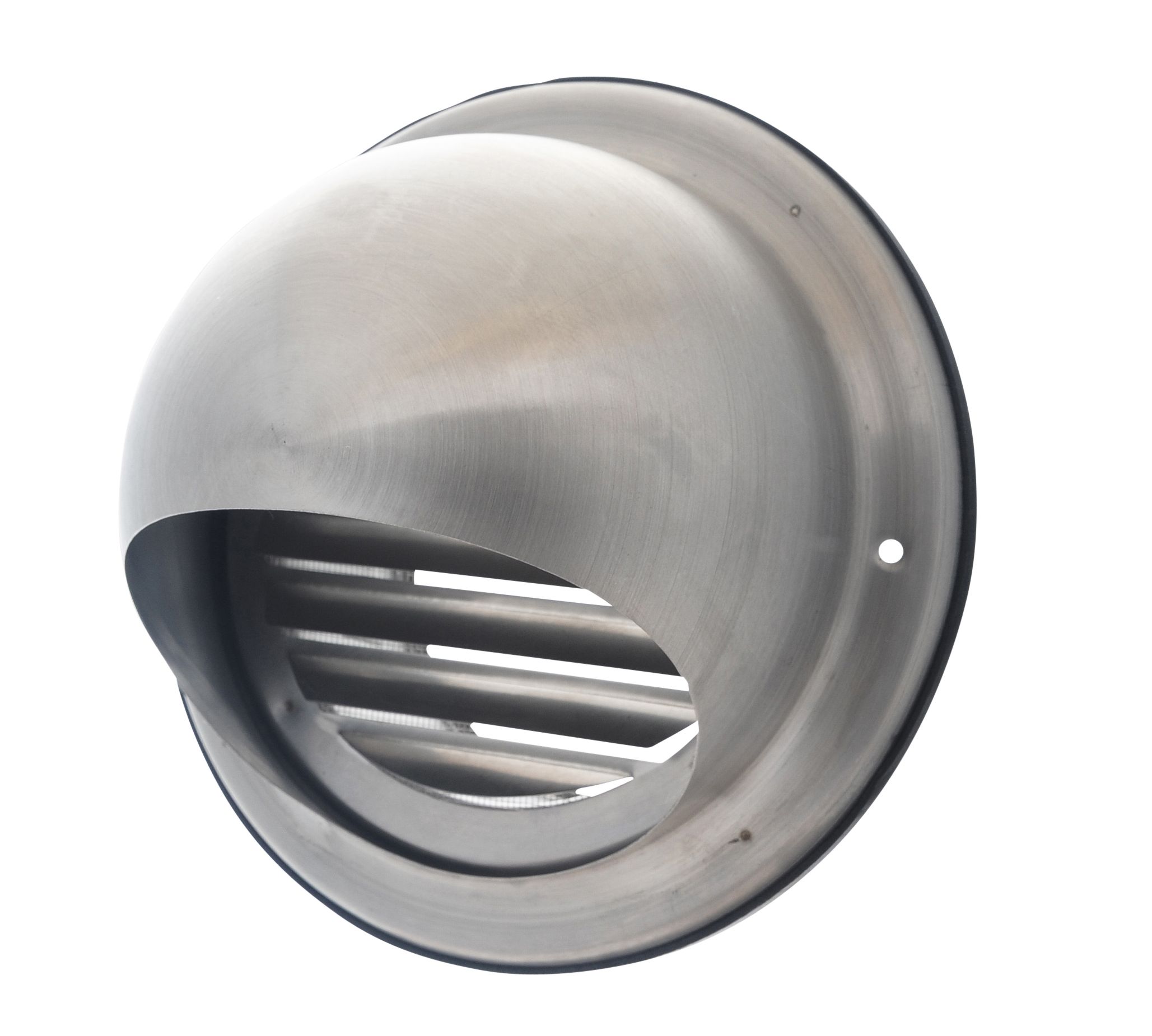 Bolrooster RVS Ø125mm met schoepen en muggengaas