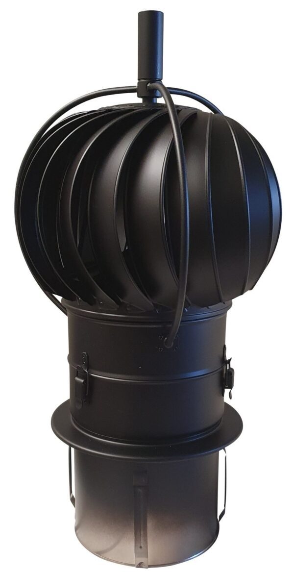 schoorsteenkap rvs pro 200 mm zwart